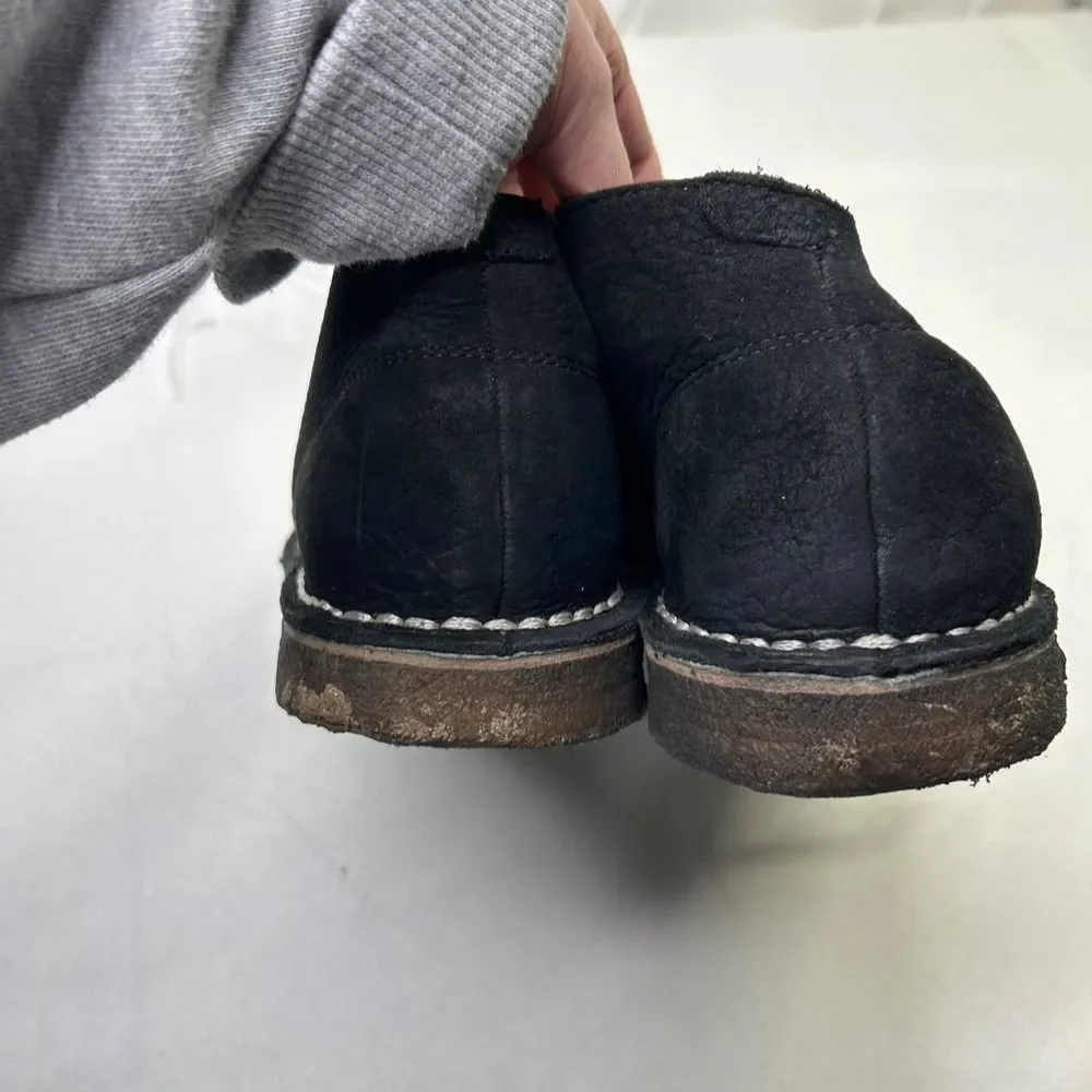 SeaVees Maslon Desert Boots Mens 12 Black Pebbled Leather Chukka Contrast Stitch